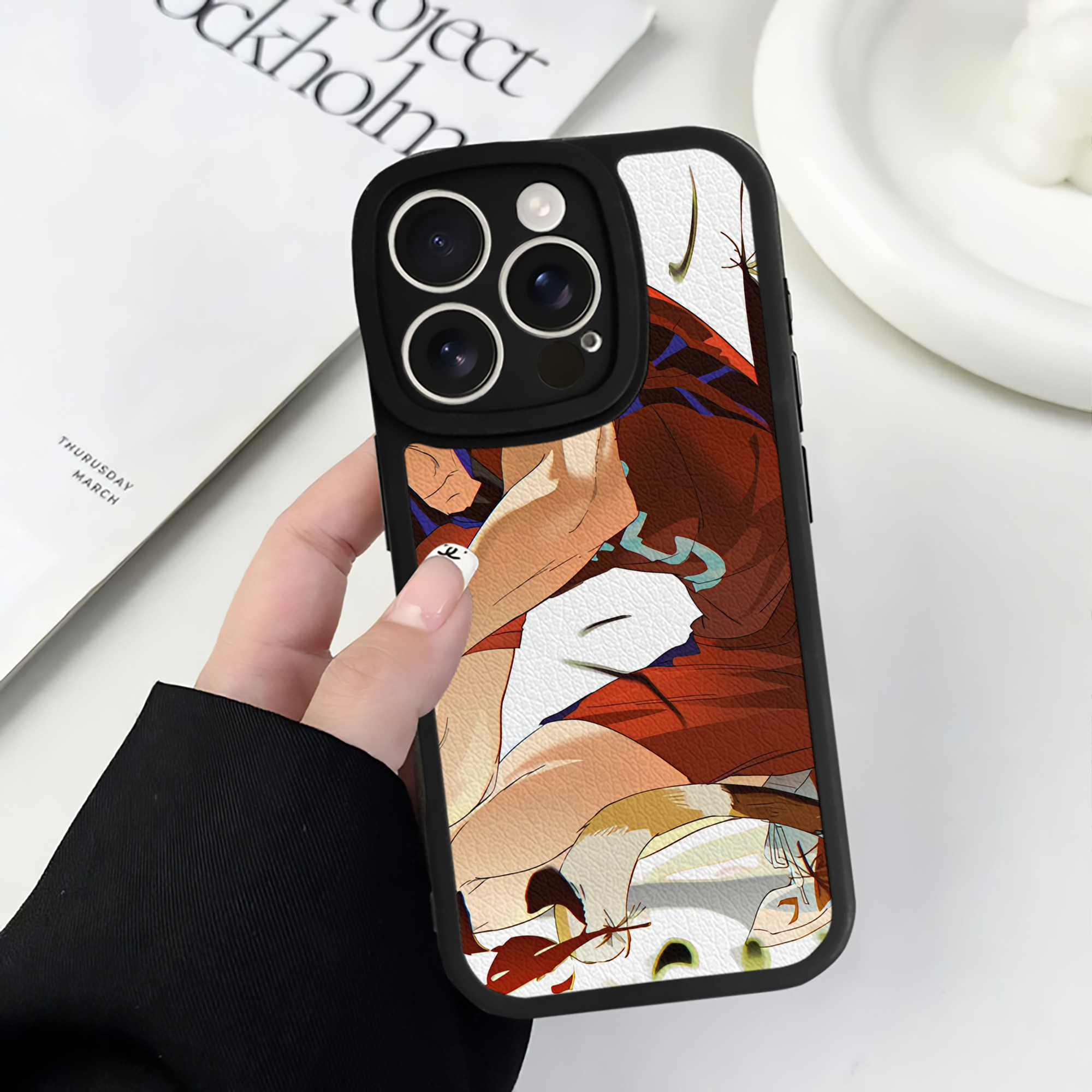 （画像用） ハイキュー!! Haikyu!! 【iPhone 16シリーズ対応】シリコンスマホケース（レザー調） 材質：シリコン